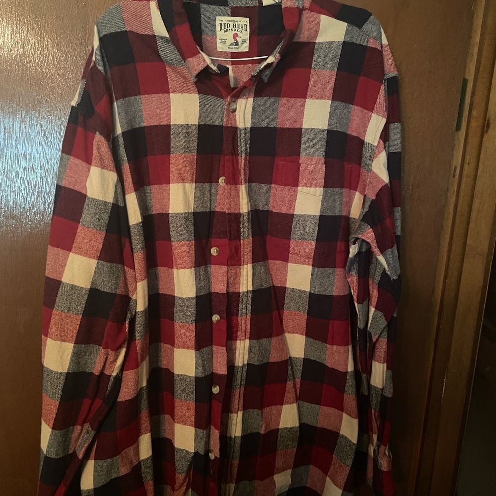 RedHead Casual Red and Black Button Down Shirt